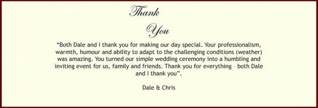 Adrian Downey NSW Celebrant Testimonials